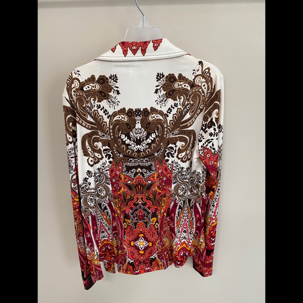 Patterned Button Down Blouse - image 3